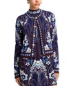 Cara Cara Livi Floral-pattern Cardigan In Blue