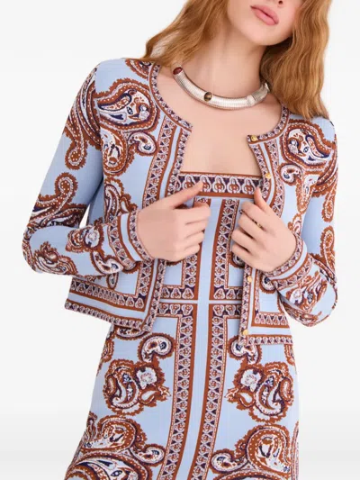Cara Cara Llana Paisley-print Cardigan In Blue