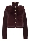 Cara Cara Logan Cable-knit Jacket In Brown