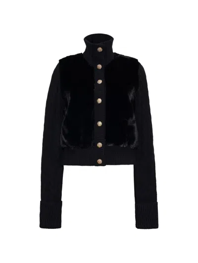 Cara Cara Logan Cable-knit Cardigan In Black