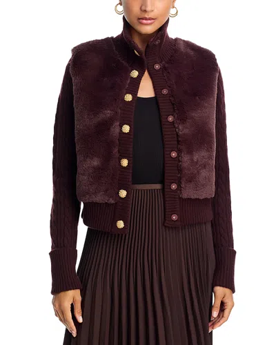 CARA CARA LOGAN FAUX FUR SWEATER JACKET