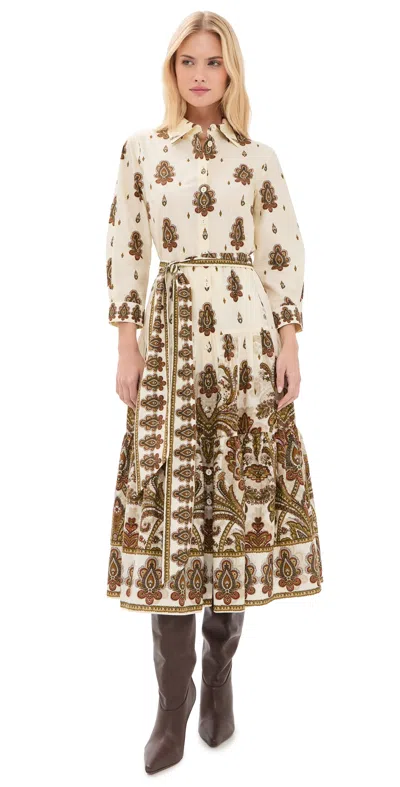 Cara Cara Lolita Dress Castle Paisley Ivory In White