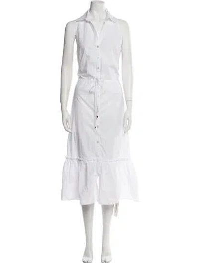 Pre-owned Cara Cara Long Dress In White
