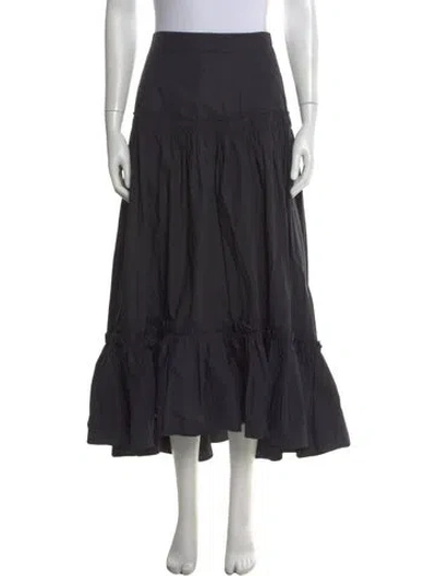 Pre-owned Cara Cara Long Skirt In Blue