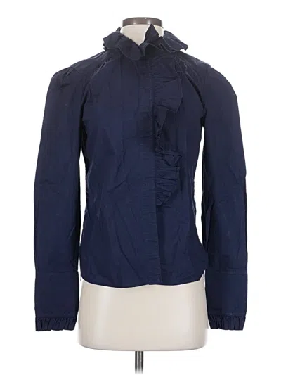 Pre-owned Cara Cara Long Sleeve Blouse In Blue