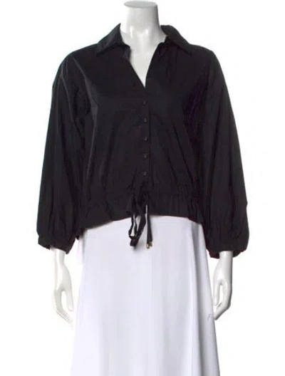 Pre-owned Cara Cara Long Sleeve Blouse W/ Tags In Black