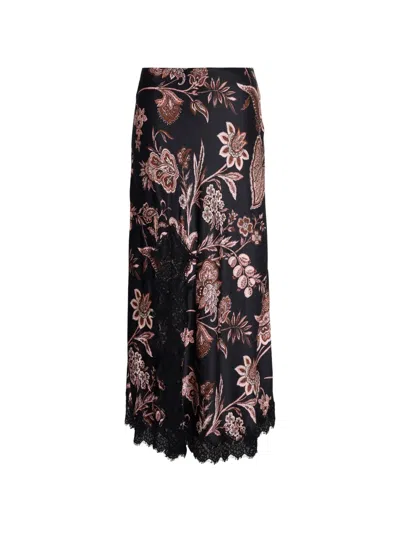 Cara Cara Lou Lace-trim Floral-print Maxi Skirt In Multi