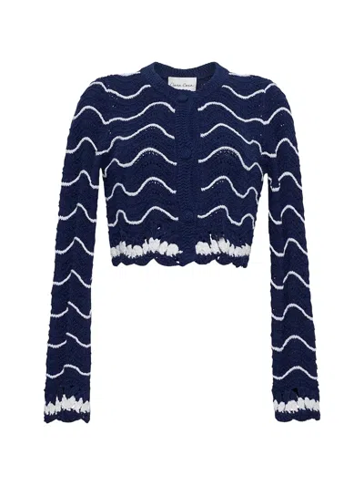 Cara Cara Louise Wave-knit Cardigan In Multi