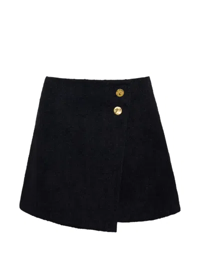 Cara Cara Luca Boucle-tweed Mini Skirt In Black