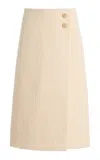 Cara Cara Luca Cotton-wool Blend Boucle Tweed Midi Skirt In Neutral
