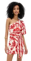 Cara Cara Lucia Mini Dress Fiore Red In Fiore Red