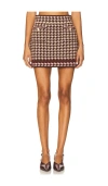 Cara Cara Lynne Houndstooth Pocket Skirt In Multi