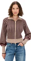Cara Cara Lyss Jacket Houndstooth Multi Taupe In Multi