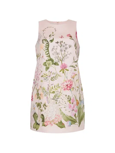 Cara Cara Mackenzie Bloomsfield Floral-print Mini Dress In Orange