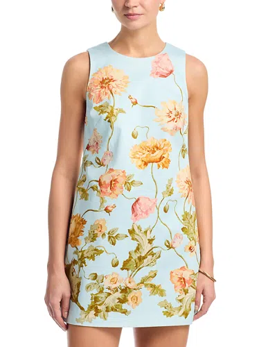 Cara Cara Mackenzie Floral-print Mini Dress In Orange