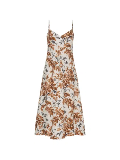 Cara Cara Mae V-neck Midi Dress In Multi