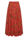 Cara Cara Margarita Midi Skirt In Brown