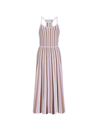 Cara Cara Margie Striped Midi Dress In Pink