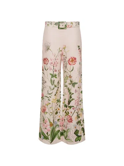 Cara Cara Mayflower Floral-pattern Trousers In Pink