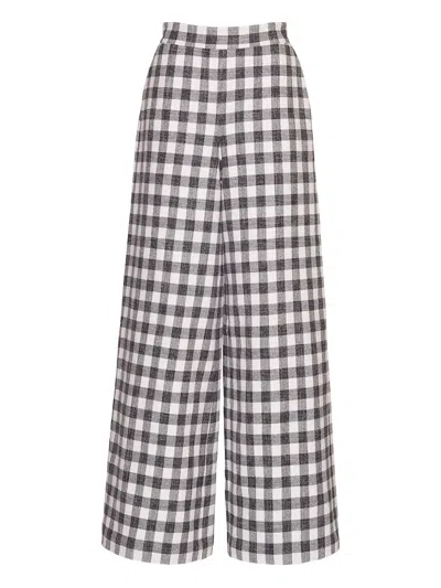 Cara Cara Mayflower Gingham Trousers In Gray