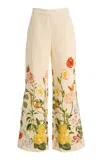 Cara Cara Mayflower Linen Wide-leg Pants In Floral
