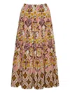 Cara Cara Melanie Tiered Floral-print Midi Skirt In Multi