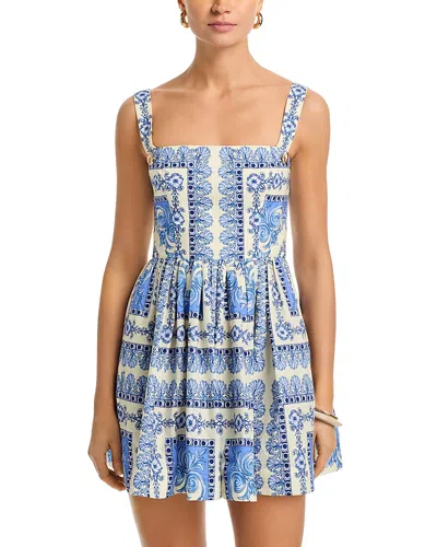 Cara Cara Micaela Printed Mini Dress In Blue