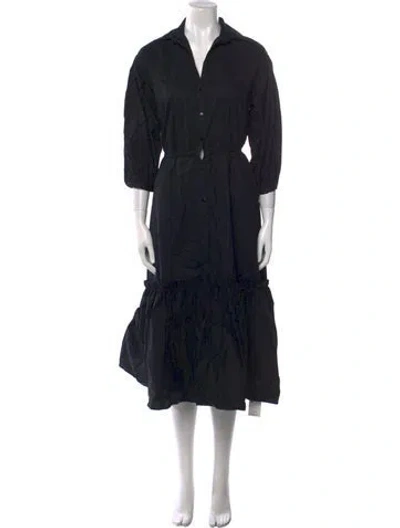 Pre-owned Cara Cara Midi Length Dress In Black