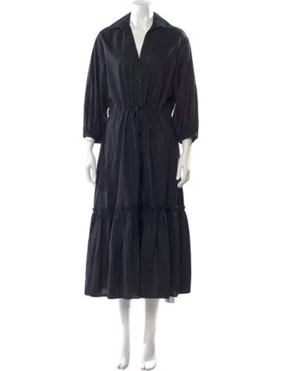 Pre-owned Cara Cara Midi Length Dress In Black