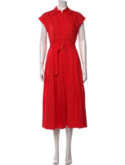 Pre-owned Cara Cara Midi Length Dress In Red