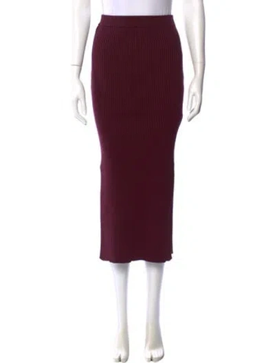 Pre-owned Cara Cara Midi Length Skirt In Burgundy