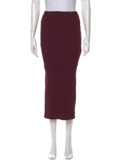 Pre-owned Cara Cara Midi Length Skirt In Burgundy
