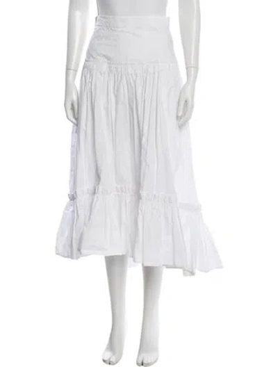 Pre-owned Cara Cara Midi Length Skirt W/ Tags In White