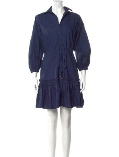 Pre-owned Cara Cara Mini Dress In Blue