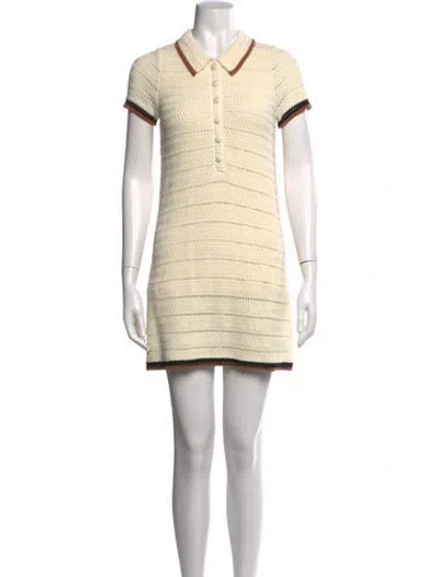 Pre-owned Cara Cara Mini Dress W/ Tags In Neutrals