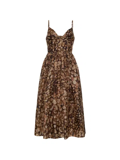 Cara Cara Miro Midi Dress In Brown