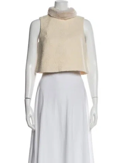 Pre-owned Cara Cara Mock Neck Sleeveless Top W/ Tags In Neutral