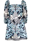 Cara Cara Montauk Cotton Minidress In Blue