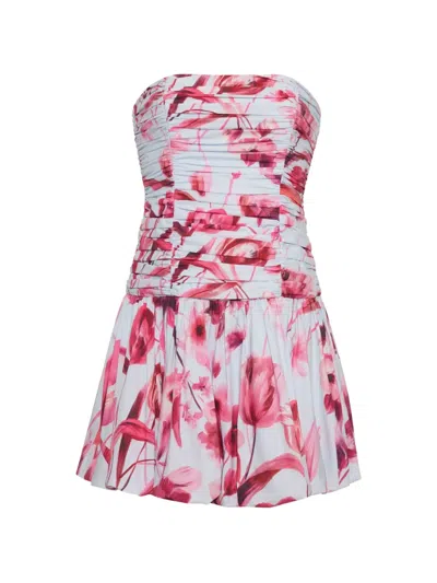 Cara Cara Montreal Floral-print Dress In Blue