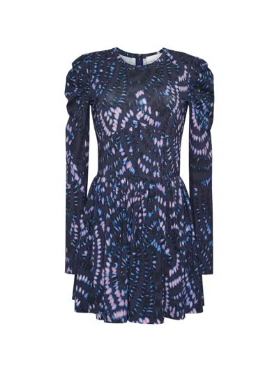 Cara Cara Moonrise Puff-sleeve Mini Dress In Multi