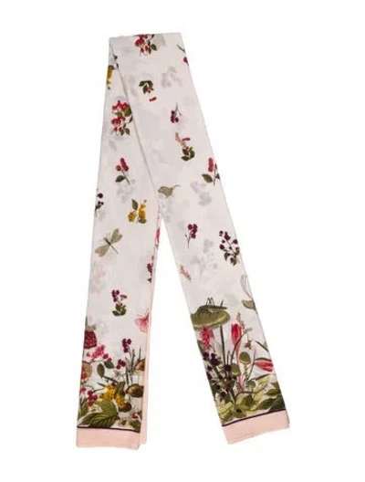 Pre-owned Cara Cara Mythologies Des Hommes Floral Print Scarf In Orange