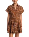Cara Cara Nash Bandana-print Shirt Dress In Brown