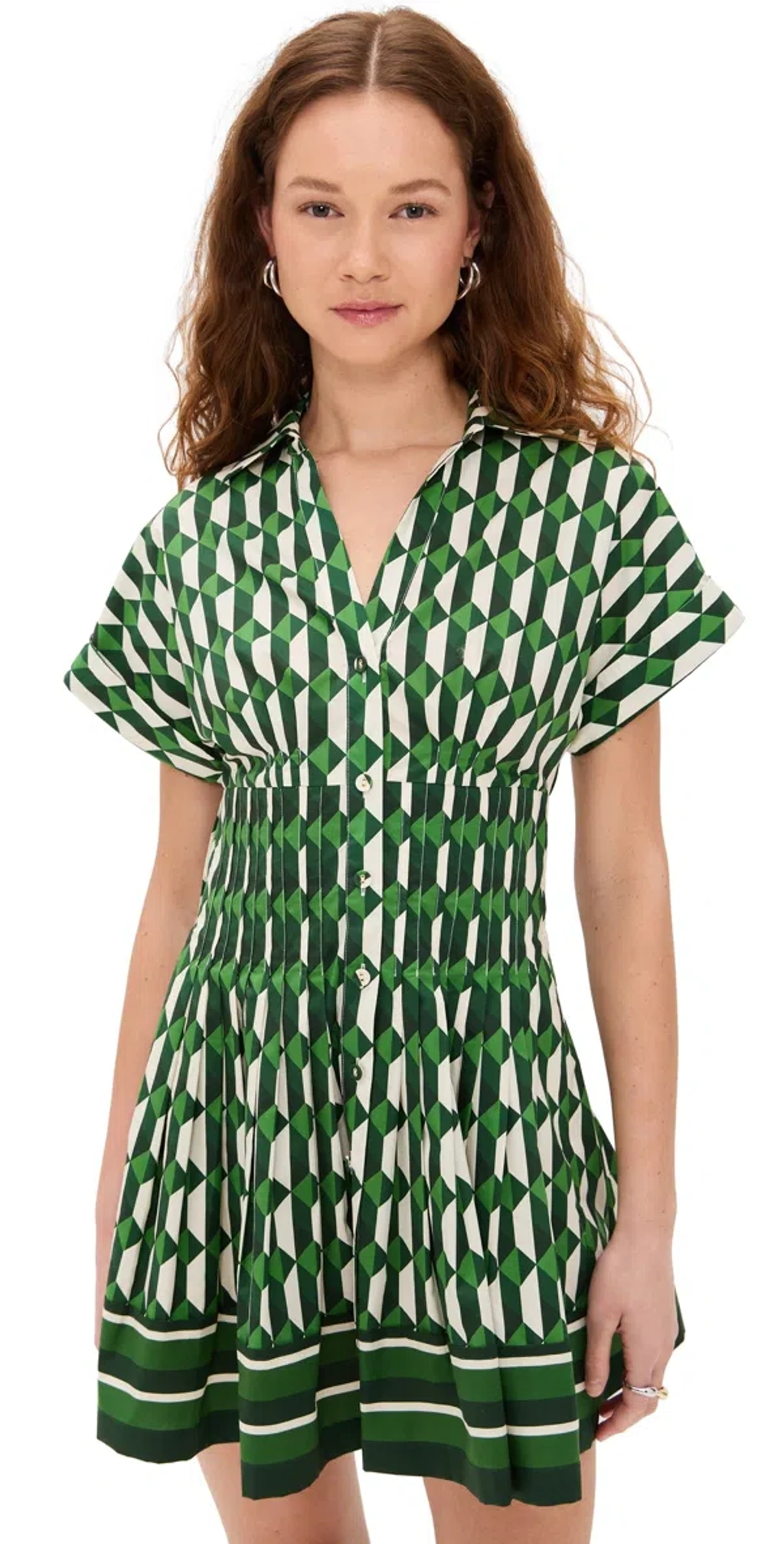 Cara Cara Nash Mini Dress Le Tile Green | ModeSens
