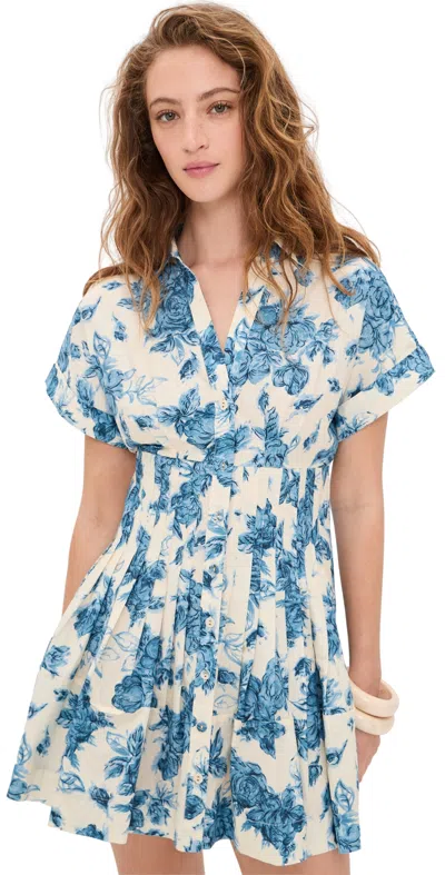 Cara Cara Nash Mini Dress Tossed Floral Blue