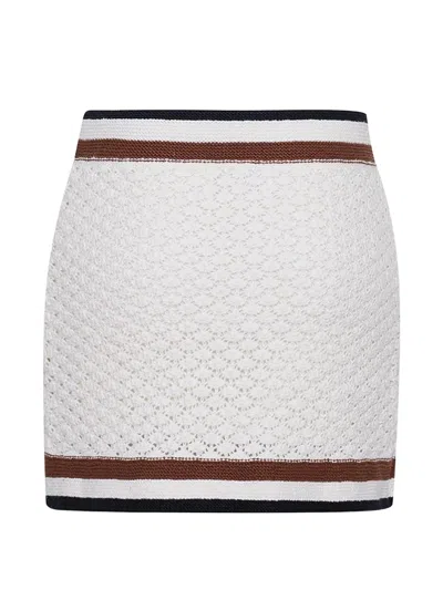 Cara Cara Netti Crochet Pocket Skirt In Gray