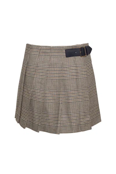 Cara Cara New York Abbey Skirt In Glen Hound Plaid