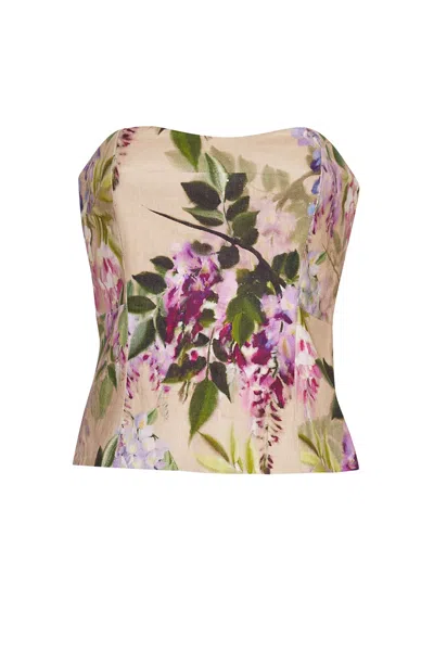 Cara Cara New York Agnes Top In Wisteria Ginger Root