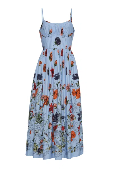 Cara Cara New York Alba Midi Dress In Botanica Blue