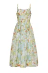 Cara Cara New York Alba Midi Dress In Terra Light Blue