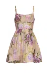 Cara Cara New York Alba Mini Dress In Wisteria Ginger Root